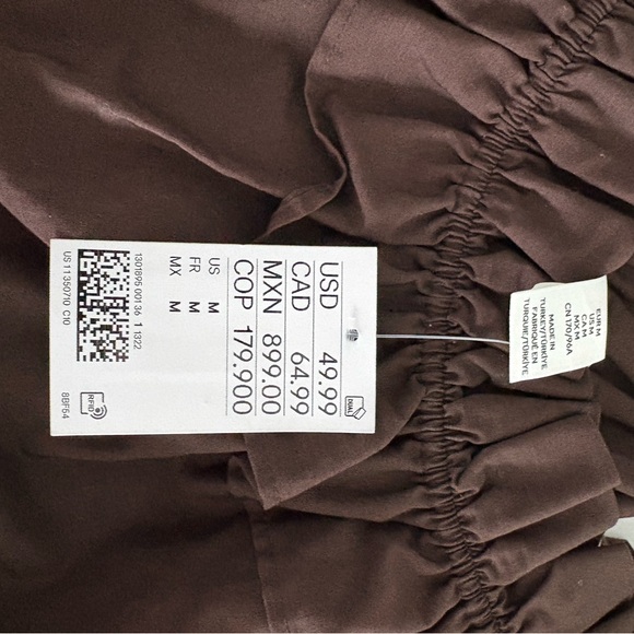 H&M Brown Ruffled Mini Dress - Picture 3 of 7